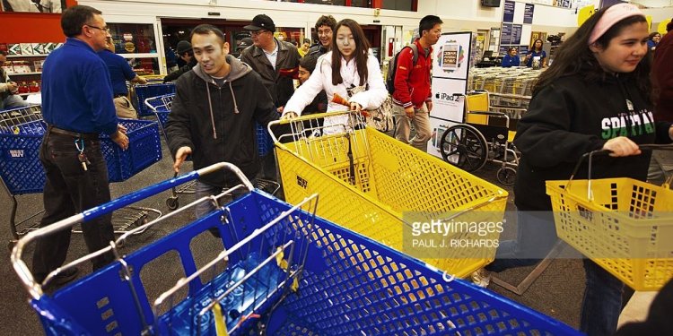 Black Friday shoppers race for