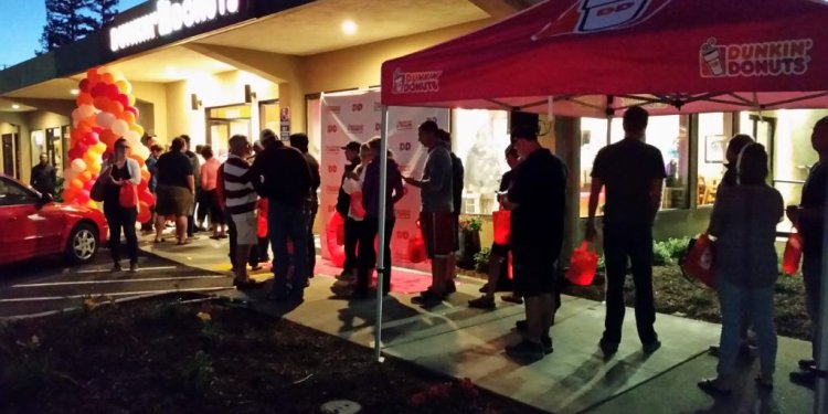 Patrons lined up hours before