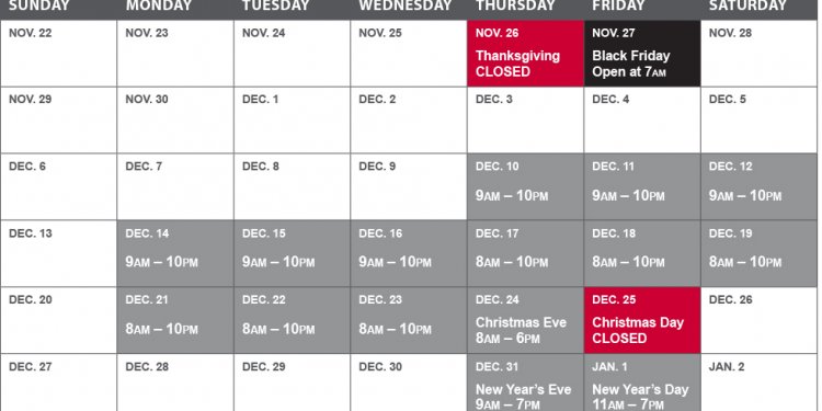 Holiday Hours - BJ s Wholesale