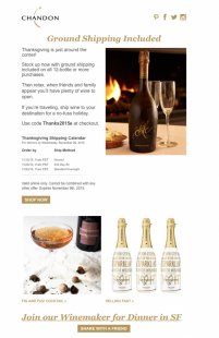 Chandon getaway mail topic range instance