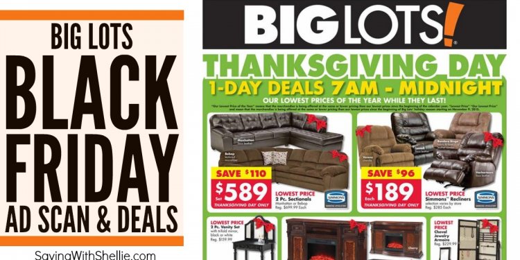 Black Friday deals Big Lot