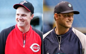 Jay Bruce (l.) and Michael Saunders may both be available at a discounted rate.