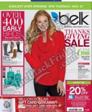 Leaked Black Friday advertising 2014 Belk Store Hours: Sales Start At Target, Kmart, Walmart, Kohl’s