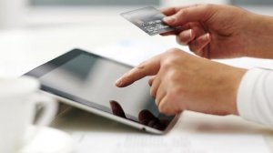 internet shopping on tablet computer