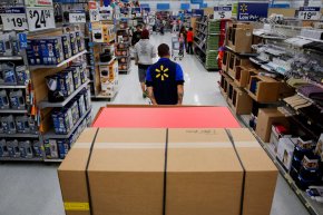 Operations Inside A Wal-Mart Stores Inc. area in front of Black Friday