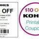Kohls Black Friday coupons Printable
