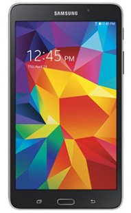 Samsung Galaxy Tab 4 in black colored with geome