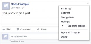Step 4: Pin a post announcing the sale