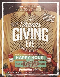 Thanksgiving-Eve-Canned-Food-Drive-Happy-Hour-9-10-Panama-Joes-Belmont-Shore